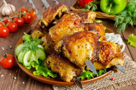 Шашлык из филе бедра цыпленка
